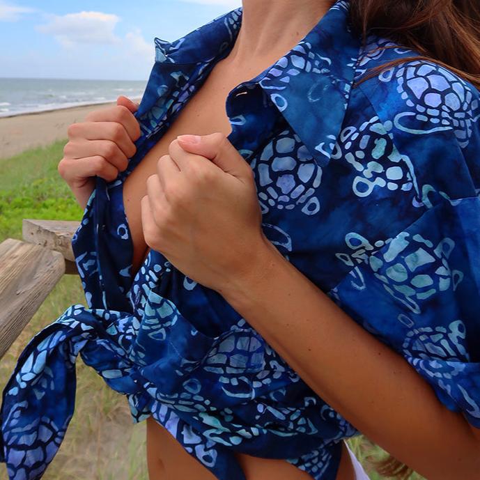 Tropical Beach Button Up Shirt